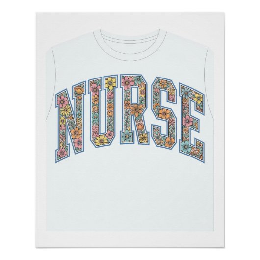 Poster Chemise de conception de lettrage universitaire fl (Devant)