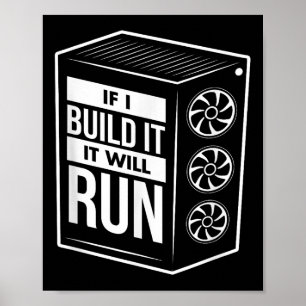 Poster Chemise De Constructeur Pc Drôle - Computer Builde