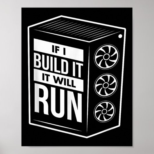 Poster Chemise De Constructeur Pc Drôle - Computer Builde (Devant)