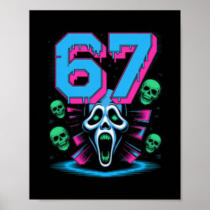 Poster Chemise de costume effrayant visage horreur SCP Ha