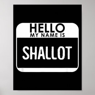 Poster Chemise de costume Shallot drôle et facile pour Ha