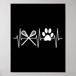 Poster Chemise de crosse Funny Chien Amoureux Coeur-batte