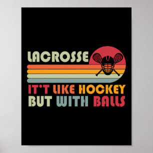 Poster Chemise de crosse Funny Lacrosse Joueurs Équipe Ga