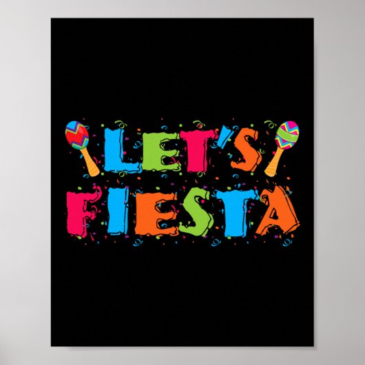 Poster Chemise de fête Cinco De Mayo Let's Fiesta (Devant)