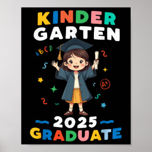 Poster Chemise de fin d'études de maternelle pour enfants
