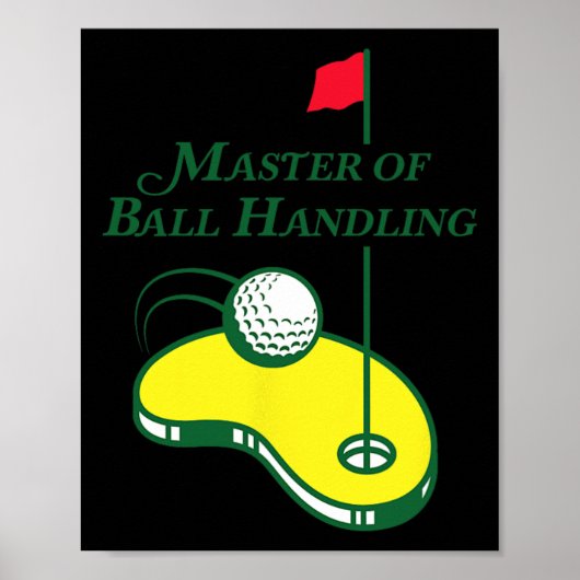 Poster Chemise de golf drôle - Maître de la manipulation (Devant)
