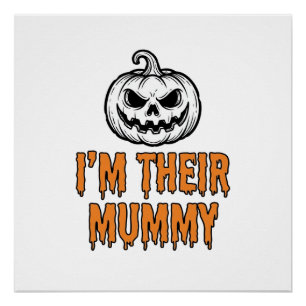 Poster Chemise de gravure vintage de citrouille de momie