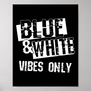 Poster Chemise De Groupe Bleu Et Blanc Pour Le Lycée