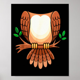 Poster Chemise de hibou pour hommes et femmes adultes Enf