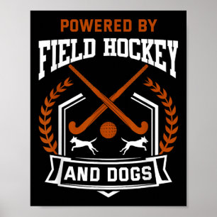 Poster Chemise de hockey sur gazon drôle amateur de chien