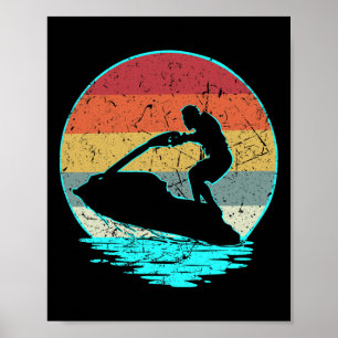 Poster Chemise de Jet Ski - Style Rétro Vintage