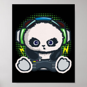 Poster Chemise de jeu Panda garçons filles enfants cadeau