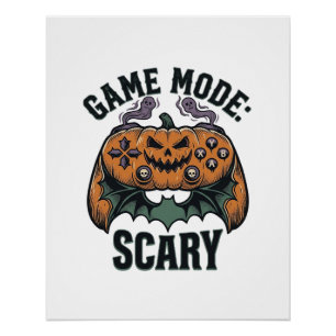 Poster Chemise de joueur effrayant Art de manette Hallowe