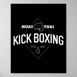 Poster Chemise de kickboxing Muay Thai Boxer Arts martiau