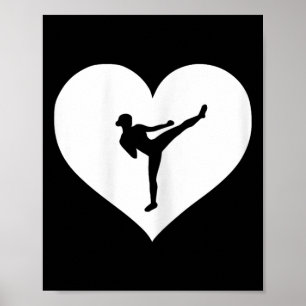 Poster Chemise de kickboxing rose ou bleue, cadeau pour a