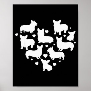 Poster Chemise de la Saint-Valentin Corgi Mignon Amour de