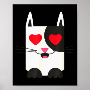 Poster Chemise de la Saint-Valentin pour chat Cadeau de l