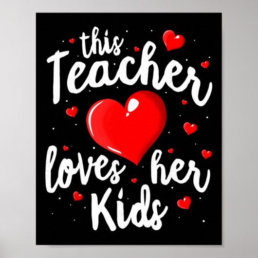 Poster Chemise de la Saint-Valentin pour enseignant Cet e (Devant)