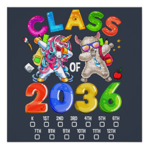 Poster Chemise de l'école   Cadeau Pour Senior   Graduati