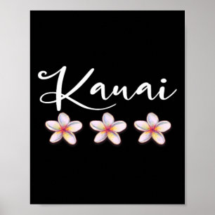 Poster Chemise de luau de vacances de plumeria hawaïenne
