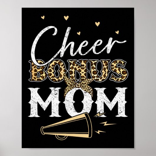 Poster Chemise de maman bonus de cheerleading léopard de (Devant)