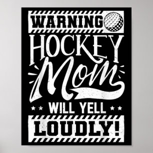 Poster Chemise de maman de hockey sur gazon Femmes Amateu