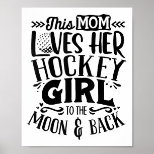 Poster Chemise de maman de hockey sur gazon Femmes Amoure