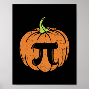 Poster Chemise de maths Pumpkin Pi Halloween Thanksgiving