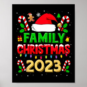Poster Chemise de Noël 2023 Pour Familles Correspondant X