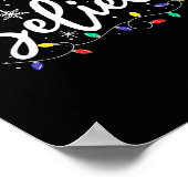 Poster Chemise de Noël - Croyez le Père Noël Croyez Chri (Coin)