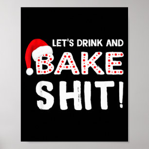 Poster Chemise de Noël drôle pour adultes, cuisine et boi