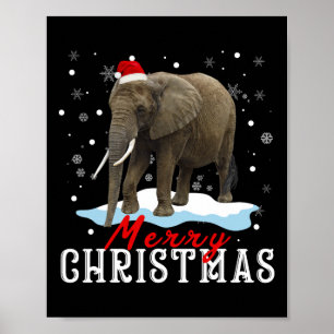 Poster Chemise de Noël éléphant Groupe de Pyjama Christ