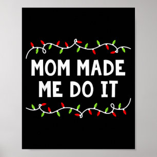 Poster Chemise de Noël en famille Je ne porte pas de tenu