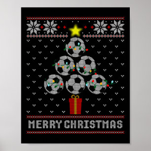 Poster Chemise de Noël laide Soccer Tree Bylls Joyeux Noë