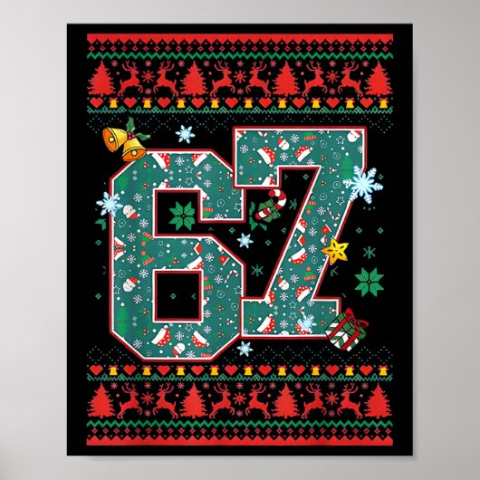 Poster Chemise de Noël Rétro 67 Six Sept Meme (Devant)