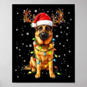 Poster Chemise de nuit à lumières de sapin de Noël pour c