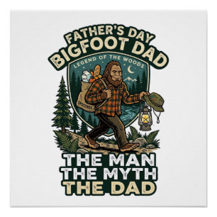 Poster Chemise de Papa Bigfoot pour la Fête des Pères For