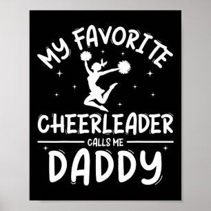 Poster Chemise de papa de cheerleading drôle Fierté des p