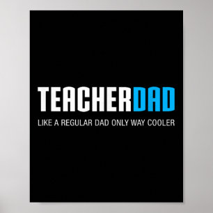 Poster Chemise de papa enseignant, cadeau drôle et mignon