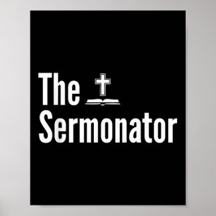 Poster Chemise de pasteur drôle The Sermonator