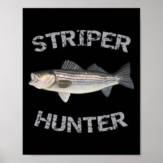 Poster Chemise de pêche rayée Striper Hunter B (Devant)