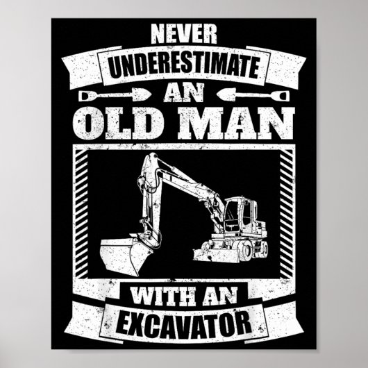 Poster Chemise de pelleteuse drôle Backhoe (Devant)