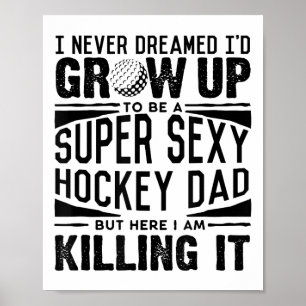 Poster Chemise de père de hockey sur gazon Hommes Joueur