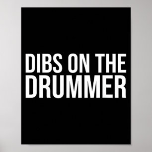 Poster Chemise de petite amie batteur mise sur le cadeau