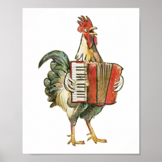 Poster Chemise de poulet Accordion, Chemise de poulet, Mu (Devant)
