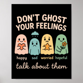 Poster Chemise de psychologue scolaire Halloween Ne vous 