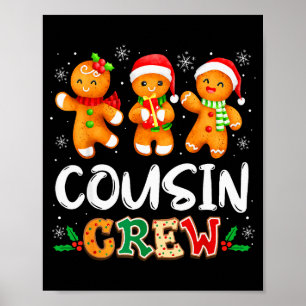Poster Chemise de pyjama de Noël Cousin Crew Bonhomme en