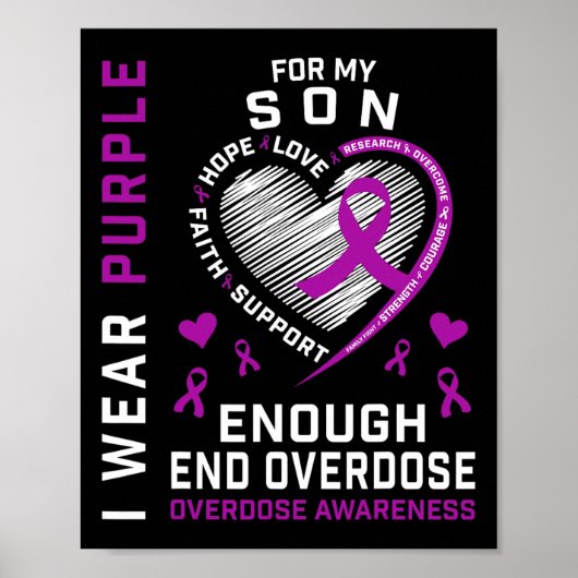 Poster Chemise de sensibilisation à la fin des overdoses  (Devant)