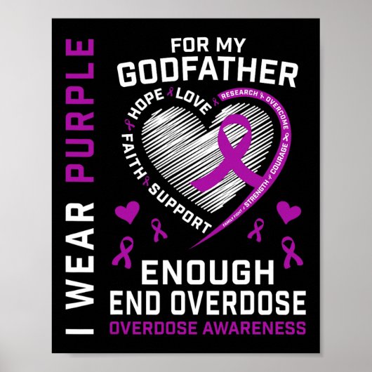 Poster Chemise de sensibilisation à la fin des overdoses (Devant)
