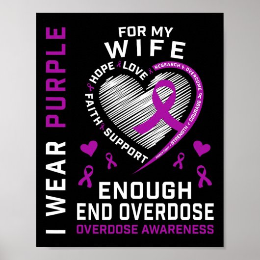 Poster Chemise de sensibilisation à la fin des overdoses (Devant)